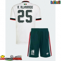 Camisa de Futebol México Roberto Alvarado #25 Equipamento Secundário Infantil Mundo 2026 Manga Curta (+ Calças curtas)